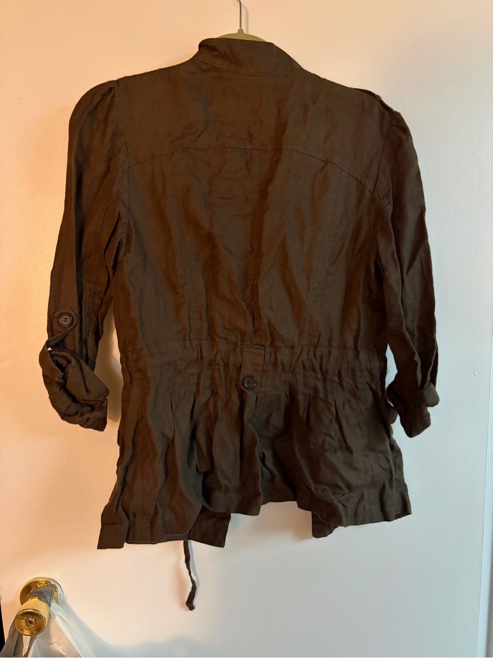 Mario Serrani Brown Utility Jacket with Button Front - Picture 3 of 8